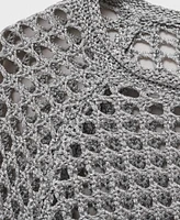 Mango Women's Long Sleeve Crochet Sweater