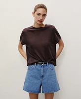 Mango Women's High-Rise Denim Shorts