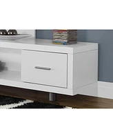 Wood Tv Stand with Open Shelving for Flat Screen TVs and Media Equipment