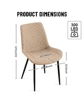 Mid-Century Modern Faux Leather Dining Chairs (4-Pack)