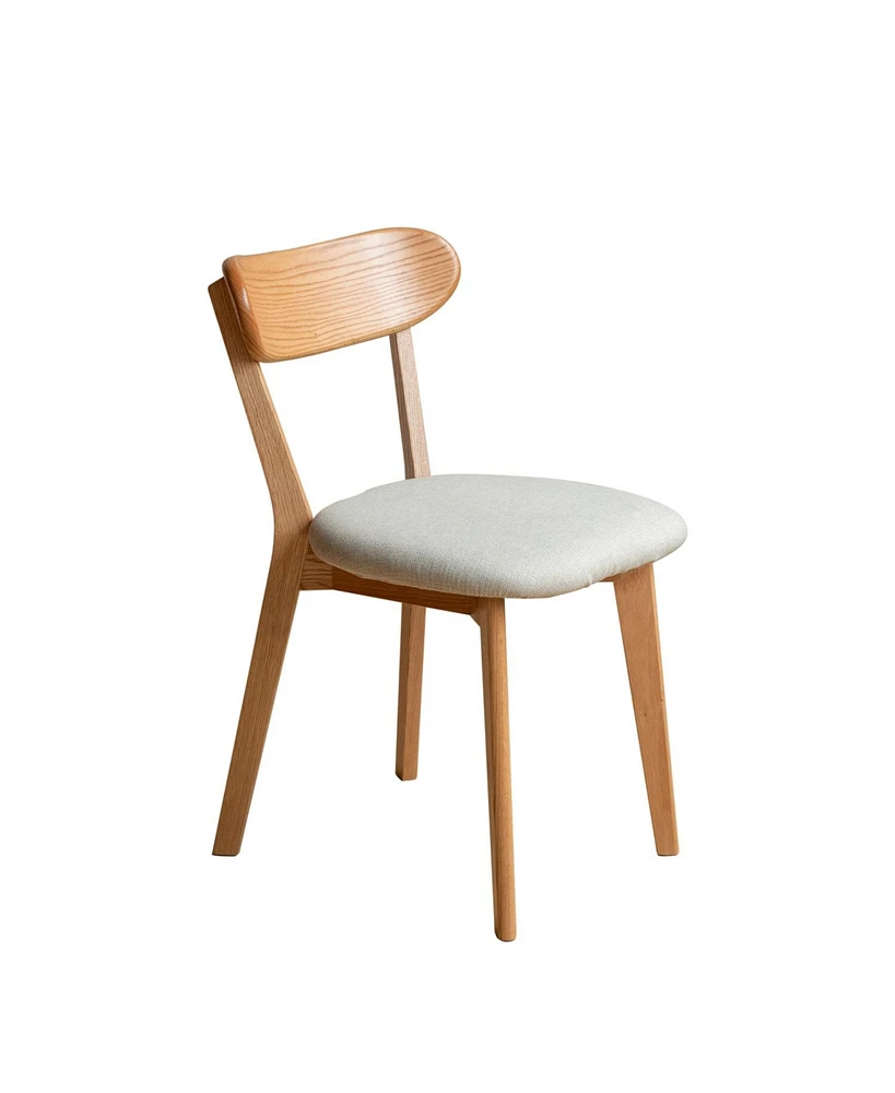Solid Oak Dining Chair, North American, Fas Grade, Natural Wood, Dirt-Free, Simple, Elegant Style