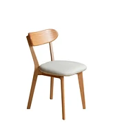 Solid Oak Dining Chair, North American, Fas Grade, Natural Wood, Dirt-Free, Simple, Elegant Style