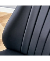 Black Pu Comfort Dining Chairs (Set of 8)