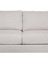 Contemporary Upholstered 3 Seat Sofa with Birch Wood Legs for Classy Comfort