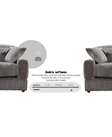 Modern CorduroyCorner sofa Sleeper Sofa Couch With Comfy Deep Seat& 6 Pillows