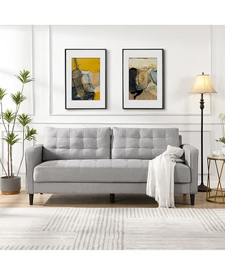 Comfy Modern Upholstered 3-Seater Sofa (74")