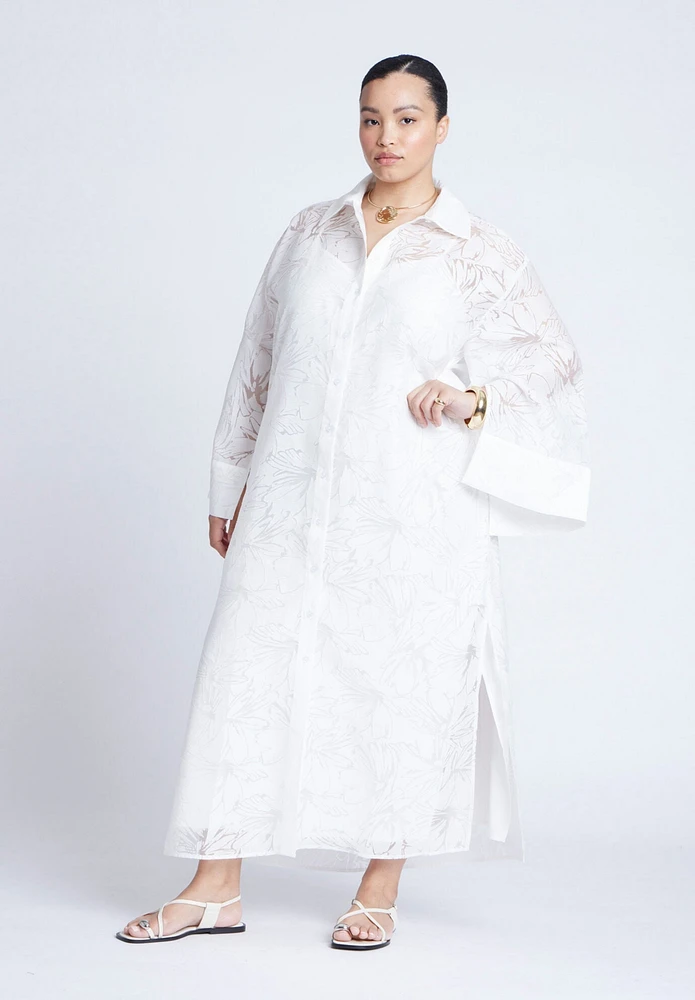 Eloquii Plus Floral Oversize Shirt Dress