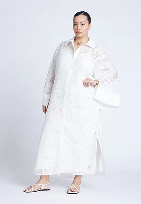 Eloquii Plus Floral Oversize Shirt Dress