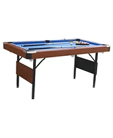 5.5' Folding Billiard Table with Accessories