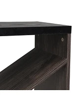 70.87" X-Shape Farmhouse Console Table with Storage