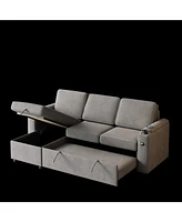 85" Sleeper Sofa with Storage & Charging Port