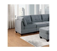 6-Piece Modular Sofa Set with Ottoman