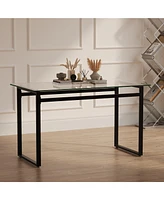 Rectangular Glass Dining Table for 4-6,51" W x 27"D x 30" H
