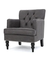 Microfiber Club Chair W/ Diamond Tufting