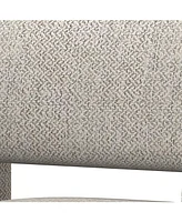 Beige stripe single sofa chair, upholstered comfortable chair with armrests, for dining room/bedroom/living room/reception