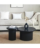 Modern Round Coffee Table with Unique Legs
