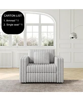 44.9" Modular Sofa Single - Highly Comfortable, Stylish & Functional for Bedroom & Living Room, Light gray