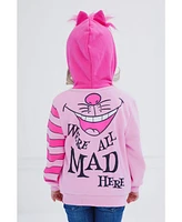 Alice Wonderland Girls Cheshire Cat Fleece Zip Up Cosplay Hoodie