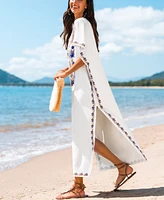 Cupshe Women's Soft Sea White Cover-Up Maxi Beach Dress