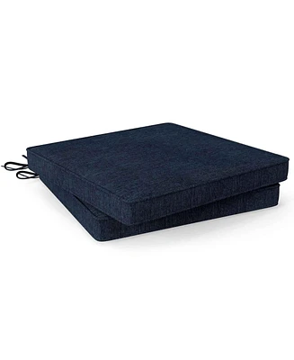 Outdoor Chair Cushion Set of 2 Waterproof Fade-Resistant Olefin Seat Cushions