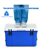 58 Quart Leak-Proof Portable Cooler Ice Box for Camping-Blue