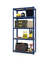 5-Tier Heavy Duty Metal Shelving Unit with 2000 Lbs Total Load Capacity-Blue