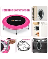 36 Inch Mini Folding Trampoline Portable Recreational Fitness Rebounder