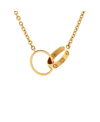Pre-Owned Cartier Love Interlocking Necklace 18K Gold