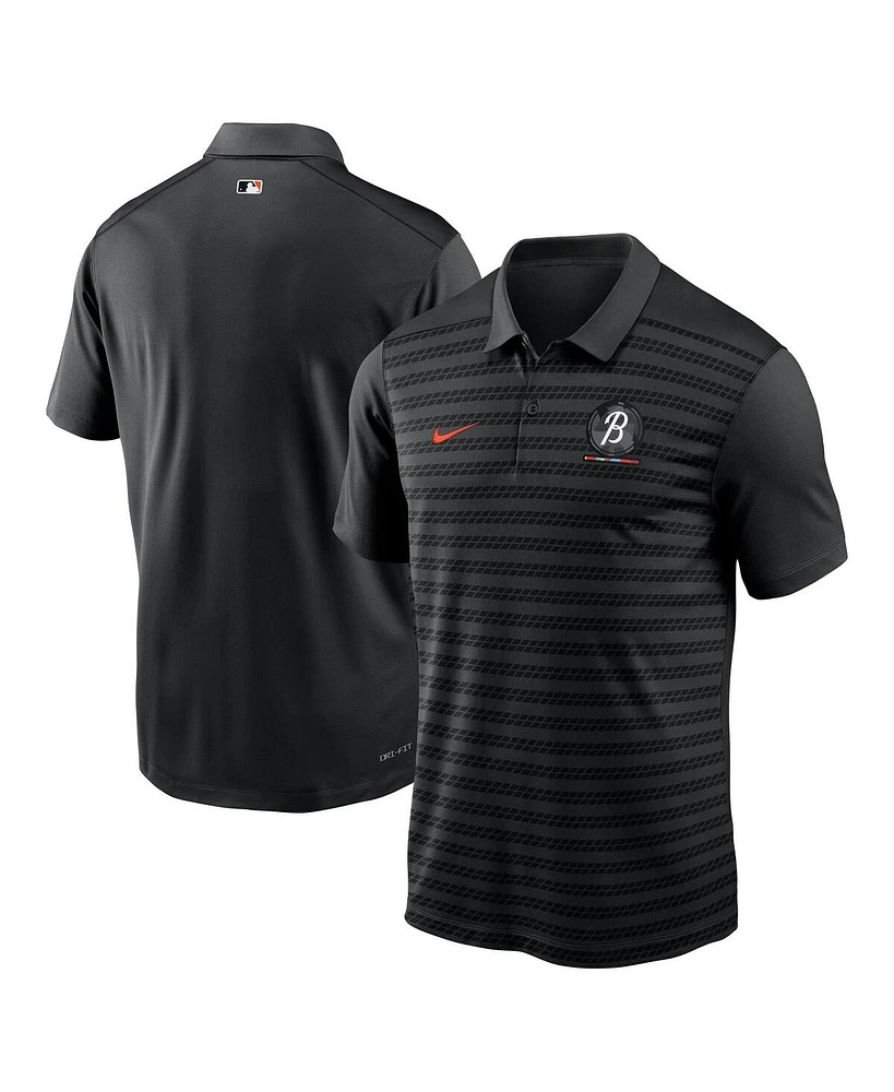 Nike Men's Black Baltimore Orioles Authentic Collection City Connect Victory Performance Polo Shirt