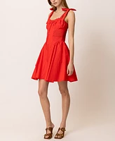 Line & Dot Women's Anessa Pleated-Waist Mini Dress