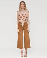 Avec Les Filles Women's Mid Rise Drawstring-Waist Pants