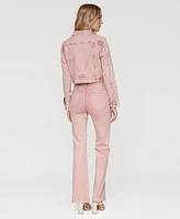 Avec Les Filles Women's Pintucked Flared Jeans