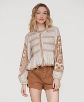 Avec Les Filles Women's Peplum Blouse Jacket