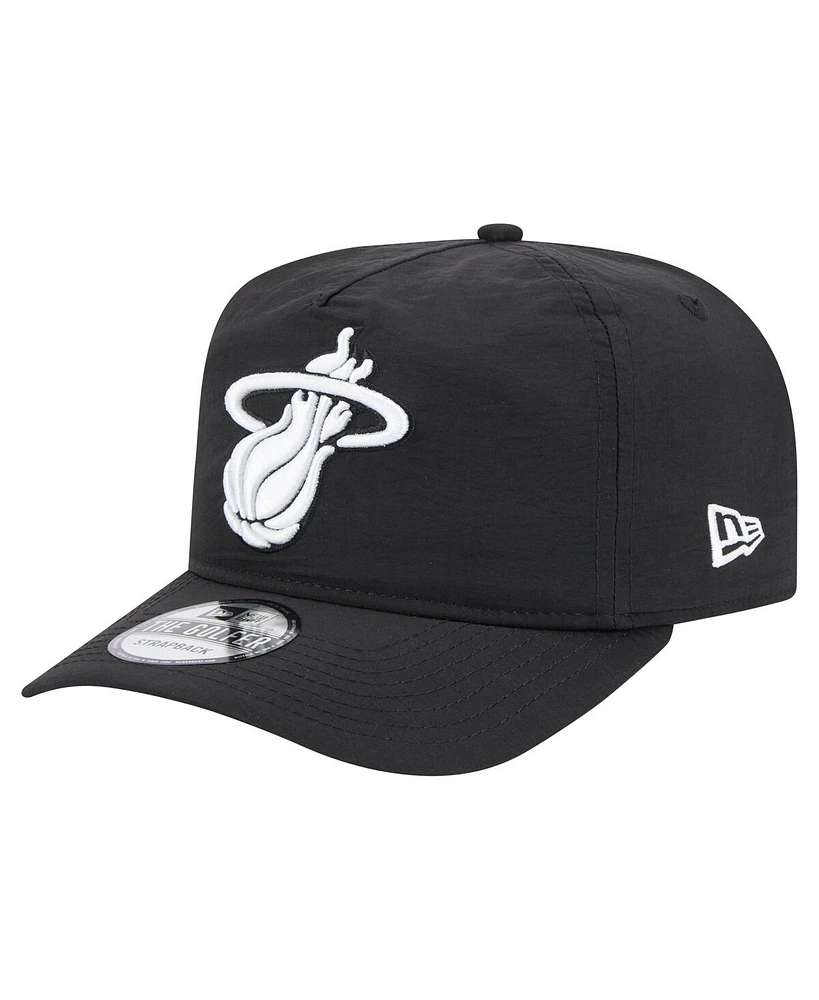 New Era Men's Black Miami Heat Injection Everyday Golfer Adjustable Hat