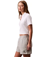Calvin Klein Jeans Women's Fleece Logo Pull-On Shorts