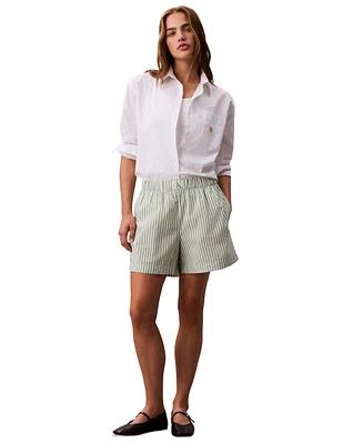 Calvin Klein Jeans Women's Cotton Poplin Boxer Shorts