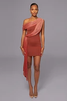 Jluxlabel Women's Asymmetric Drape Mini Dress