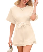 Cupshe Women's Wispy Cloud Creme Romper
