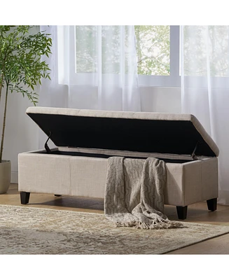 Contemporary Storage Ottoman with Upholstered Comfort