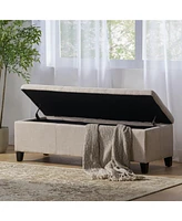 Contemporary Storage Ottoman with Upholstered Comfort