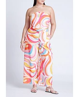 Eloquii Plus Printed Scarf Top