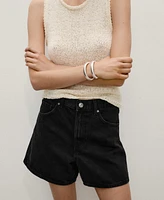 Mango Women's High-Rise Denim Shorts