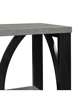 Industrial Console Table, 70.87" Entryway Table with Storage, Black