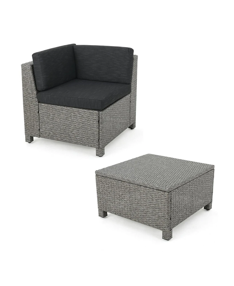 Puerta V Shape Sectional - Corner & Coffee Table