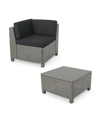 Puerta V Shape Sectional - Corner & Coffee Table