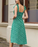 Cupshe Women's Wildflower Daydream Floral Midi Beach Dress