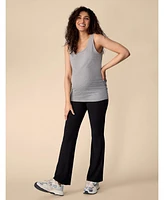Motherhood Maternity Roll Over Waistband Flare Legging
