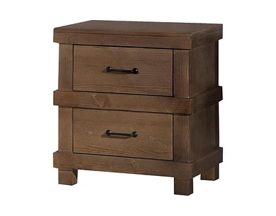 Two Drawer Metal Nightstand – Durable and Elegant Bedroom Storage Piece