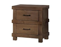 Two Drawer Metal Nightstand – Durable and Elegant Bedroom Storage Piece
