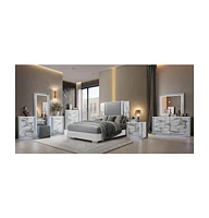2-Drawer Lighted Nightstand – Modern Bedside Table with Led Lights and Storage